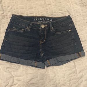 BOGO🖤 Aeropostale Denim Cuffed Jean Shorts Dark Wash